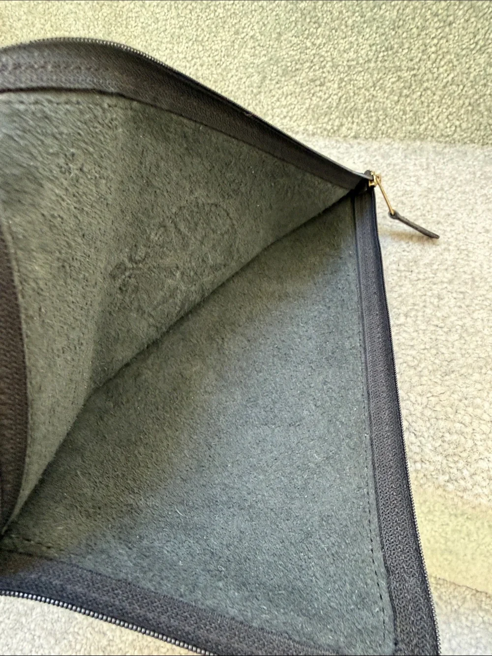 New Levenger Black Leather Zip Case